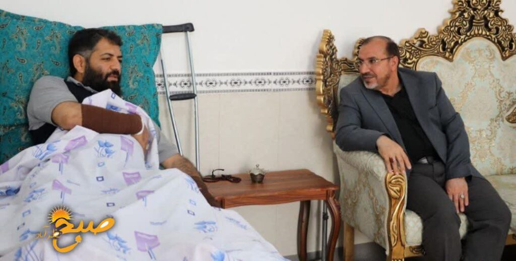 نماینده مجلس و فرماندار نظرآباد از جانبازان دفاع مقدس عیادت کردند!